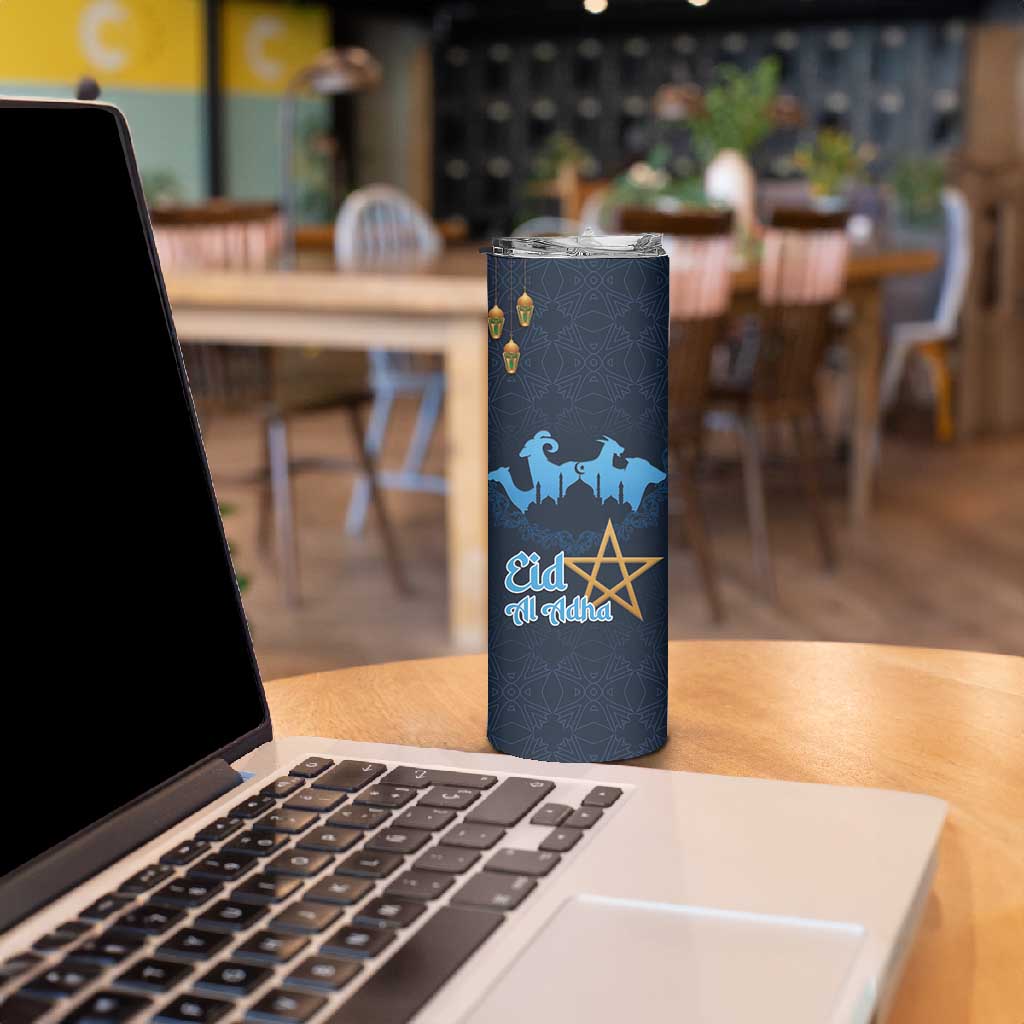 Happy Eid Al-Adha Skinny Tumbler Morocco Mubarak