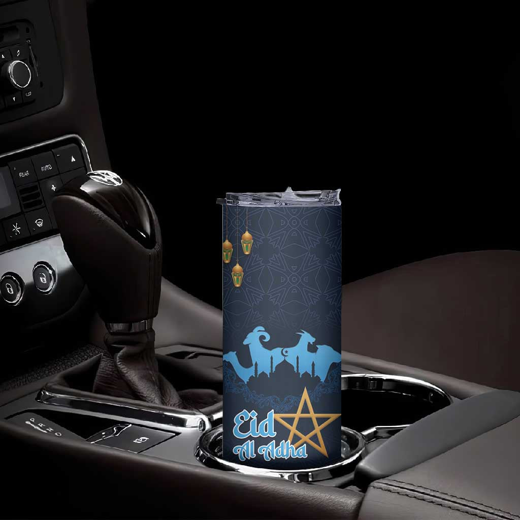 Happy Eid Al-Adha Skinny Tumbler Morocco Mubarak