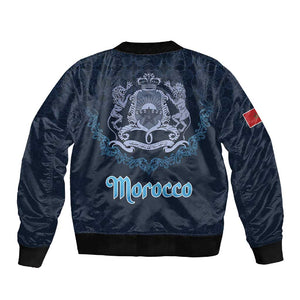 Happy Eid Al-Adha Sleeve Zip Bomber Jacket Morocco Mubarak