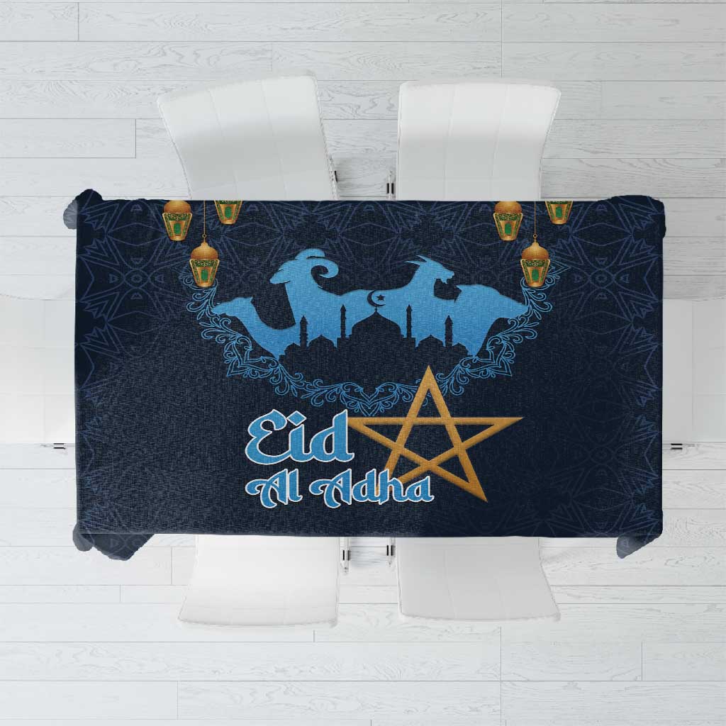 Happy Eid Al-Adha Tablecloth Morocco Mubarak