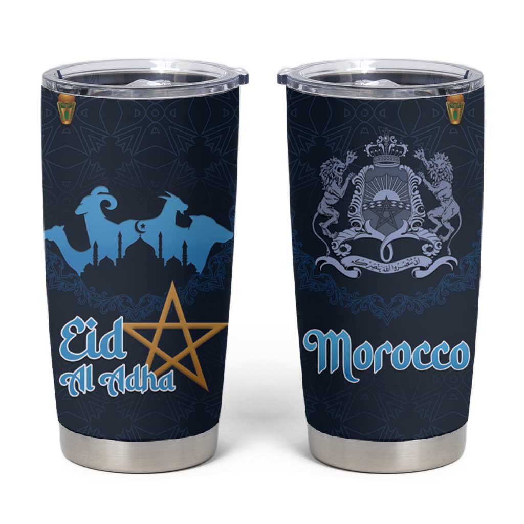 Happy Eid Al-Adha Tumbler Cup Morocco Mubarak