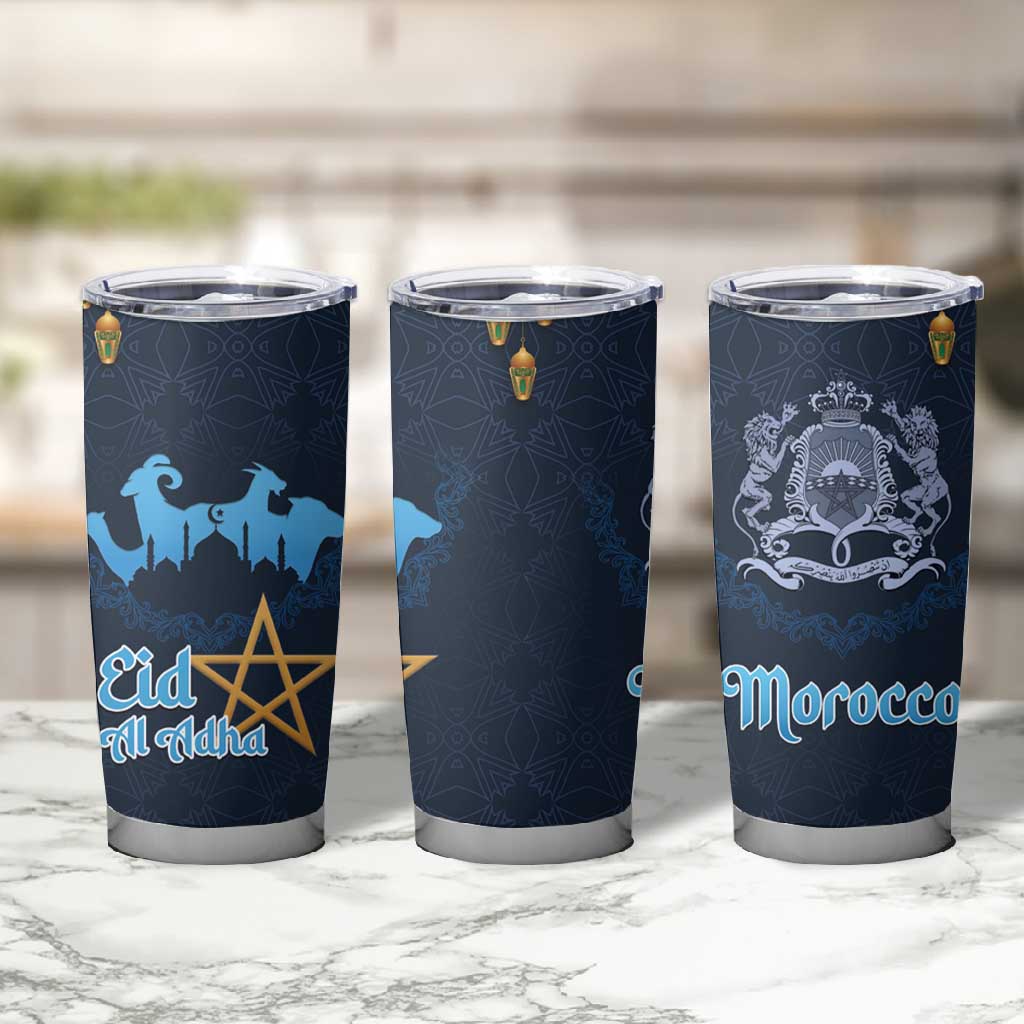 Happy Eid Al-Adha Tumbler Cup Morocco Mubarak