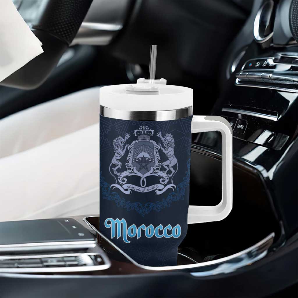 Happy Eid Al-Adha Tumbler With Handle Morocco Mubarak