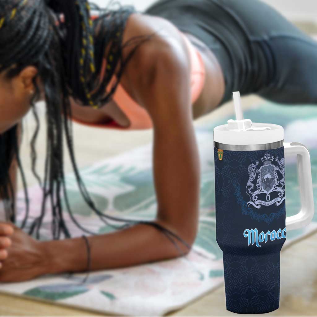 Happy Eid Al-Adha Tumbler With Handle Morocco Mubarak