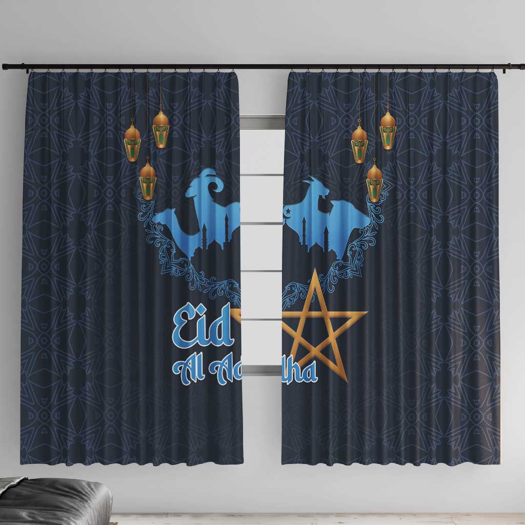 Happy Eid Al-Adha Window Curtain Morocco Mubarak