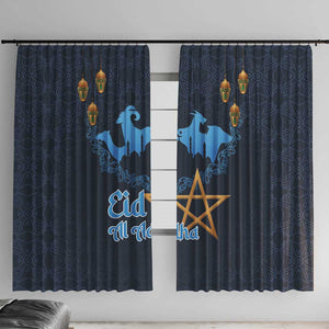 Happy Eid Al-Adha Window Curtain Morocco Mubarak