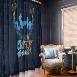 Happy Eid Al-Adha Window Curtain Morocco Mubarak