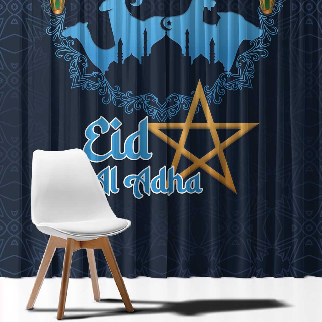 Happy Eid Al-Adha Window Curtain Morocco Mubarak