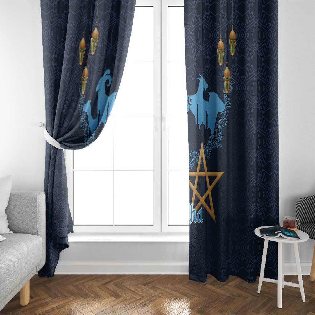 Happy Eid Al-Adha Window Curtain Morocco Mubarak