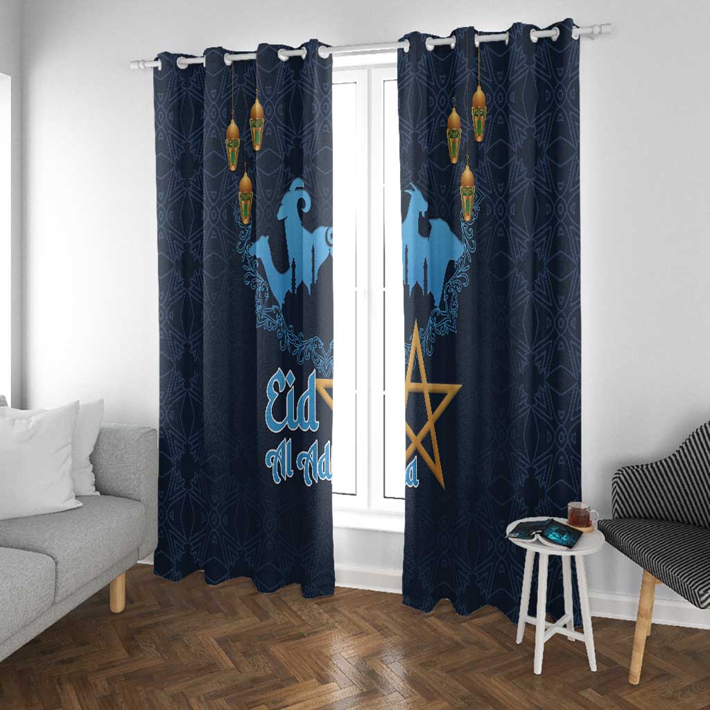 Happy Eid Al-Adha Window Curtain Morocco Mubarak