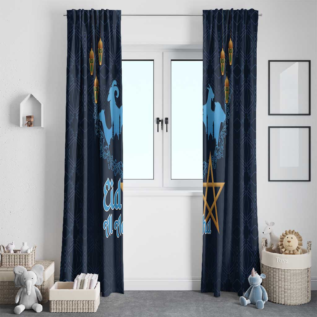 Happy Eid Al-Adha Window Curtain Morocco Mubarak