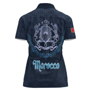 Happy Eid Al-Adha Women Polo Shirt Morocco Mubarak