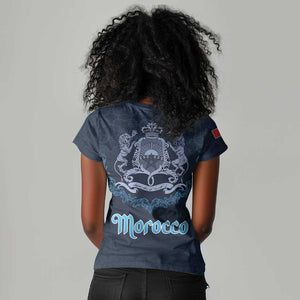 Happy Eid Al-Adha Women V-Neck T-Shirt Morocco Mubarak