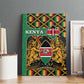 Kenya Canvas Wall Art - Kente Pattern, Coat Of Arms Design