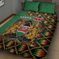 Kenya Quilt Bed Set - Kente Pattern, Coat Of Arms Design