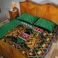 Kenya Quilt Bed Set - Kente Pattern, Coat Of Arms Design