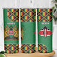 Kenya Skinny Tumbler - Kente Pattern, Coat Of Arms Design