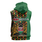Kenya Sleeveless Hoodie - Kente Pattern, Coat Of Arms Design - African Pride