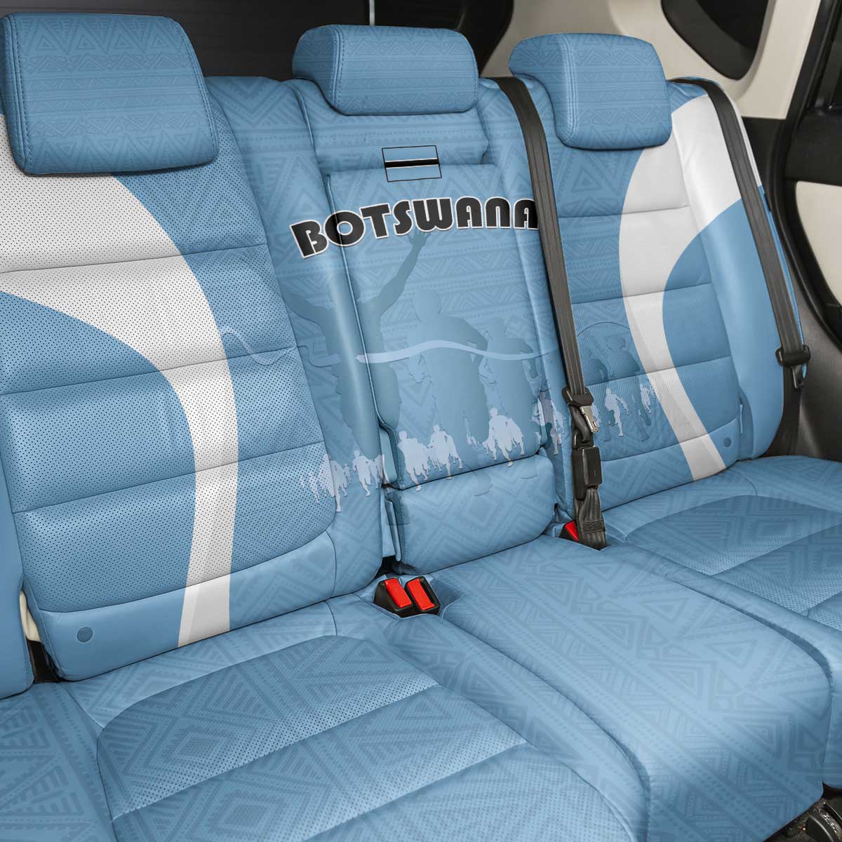 Botswana Athletics Back Car Seat Cover Go Champions - African Pride