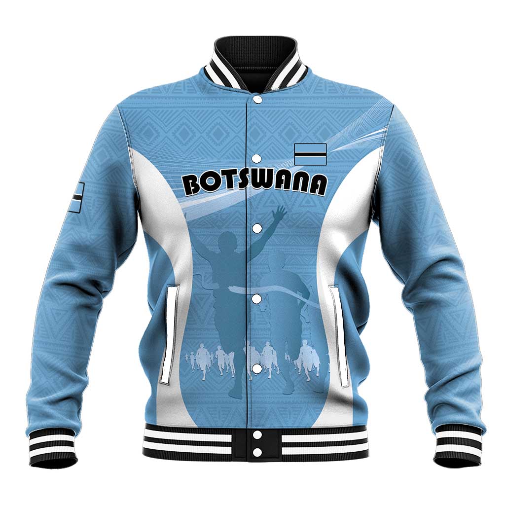 Personalized Botswana Athletics Baseball Jacket Go Champions - African Pride