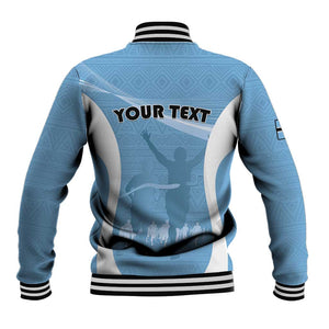 Personalized Botswana Athletics Baseball Jacket Go Champions - African Pride