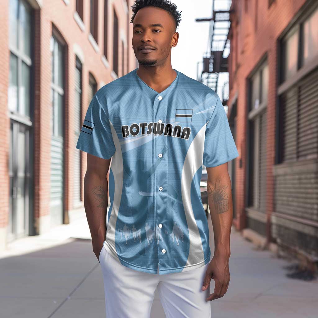 Personalized Botswana Athletics Baseball Jersey Go Champions - African Pride
