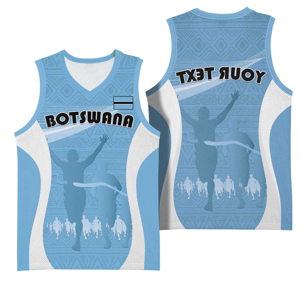 Personalized Botswana Athletics Basketball Jersey Go Champions - African Pride