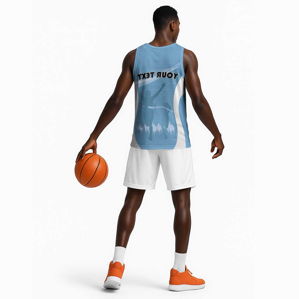 Personalized Botswana Athletics Basketball Jersey Go Champions - African Pride