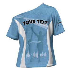 Personalized Botswana Athletics Cross Shoulder Shirt Go Champions Go
