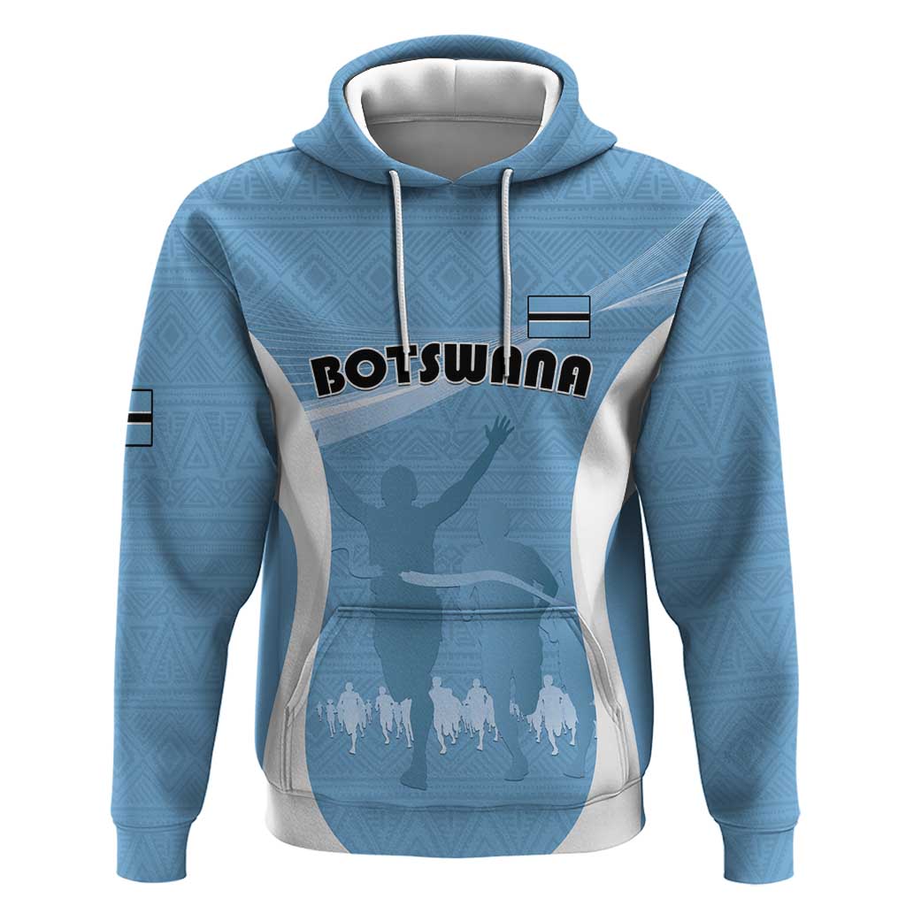 Personalized Botswana Athletics Hoodie Go Champions - African Pride