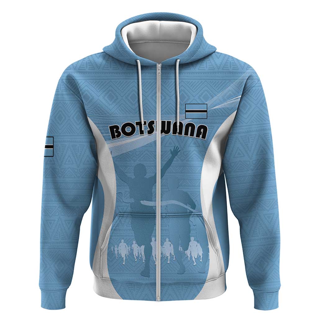 Personalized Botswana Athletics Hoodie Go Champions - African Pride
