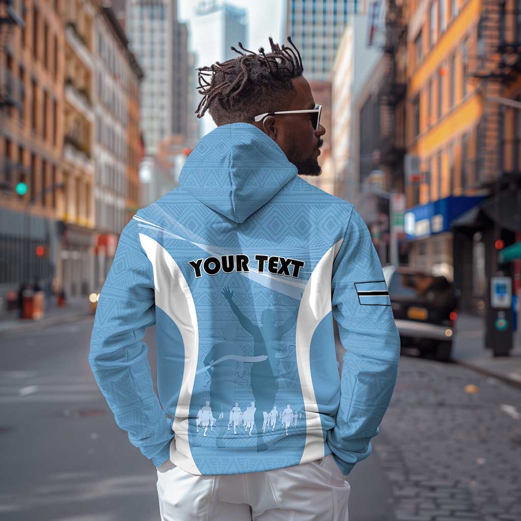 Personalized Botswana Athletics Hoodie Go Champions - African Pride