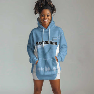 Personalized Botswana Athletics Hoodie Dress Go Champions - African Pride