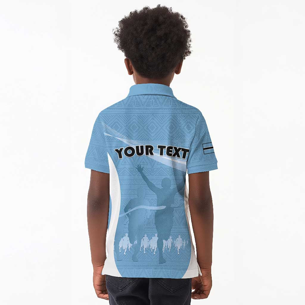 Personalized Botswana Athletics Kid Polo Shirt Go Champions - African Pride