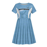 Personalized Botswana Athletics Kid Short Sleeve Dress Go Champions - African Pride