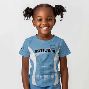 Personalized Botswana Athletics Kid T shirt Go Champions - African Pride