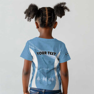 Personalized Botswana Athletics Kid T shirt Go Champions - African Pride