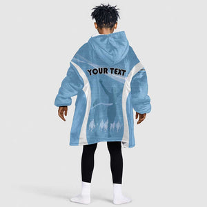 Personalized Botswana Athletics Kid Wearable Blanket Hoodie Go Champions - African Pride
