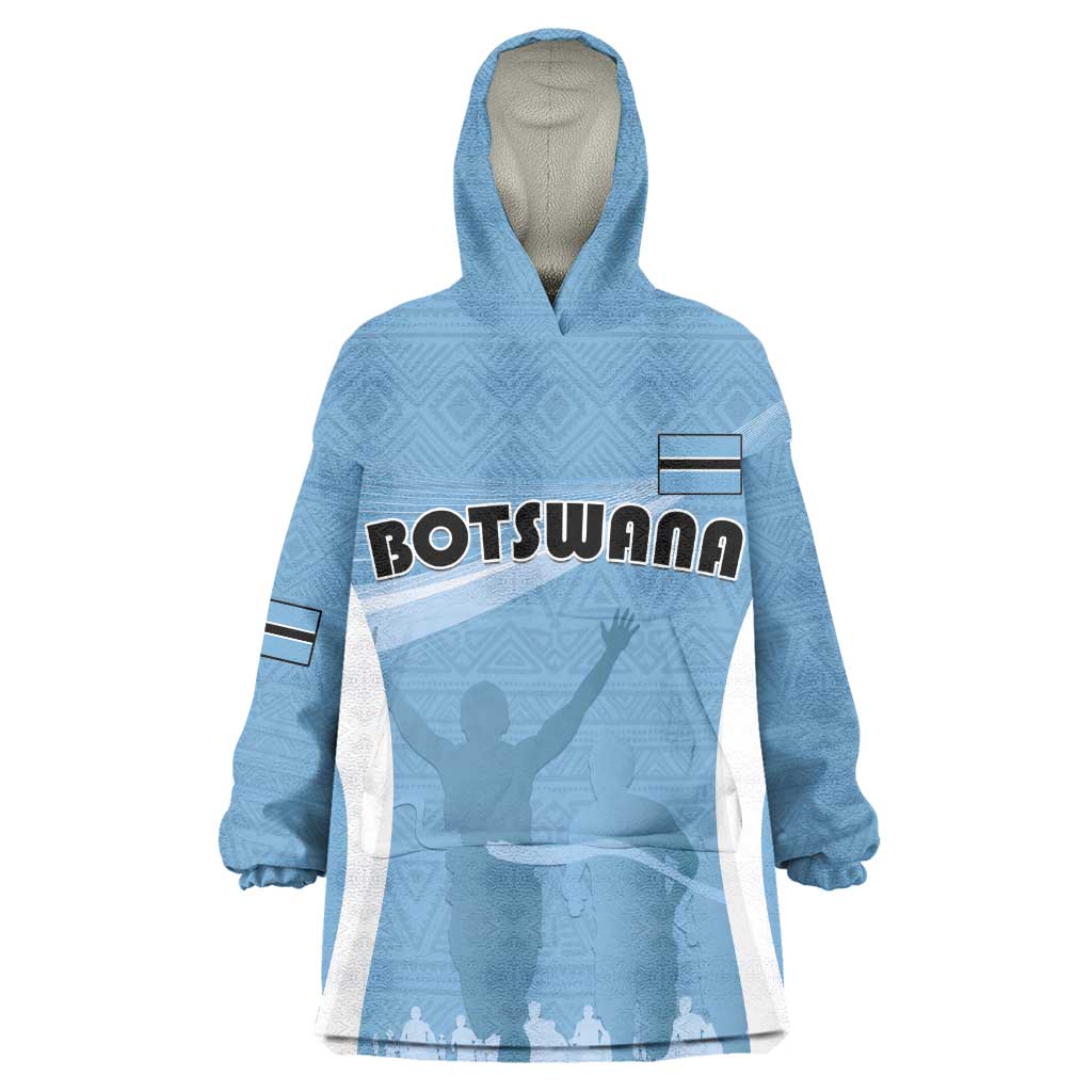 Personalized Botswana Athletics Kid Wearable Blanket Hoodie Go Champions - African Pride