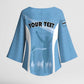 Personalized Botswana Athletics Kimono Sleeve Blouse Go Champions Go