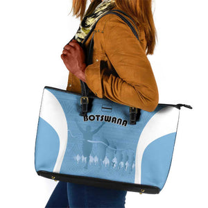 Botswana Athletics Leather Tote Bag Go Champions - African Pride