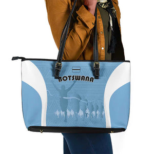 Botswana Athletics Leather Tote Bag Go Champions - African Pride