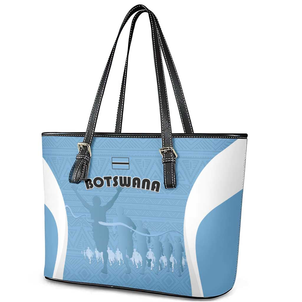 Botswana Athletics Leather Tote Bag Go Champions - African Pride