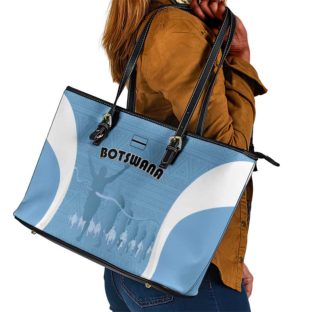 Botswana Athletics Leather Tote Bag Go Champions - African Pride