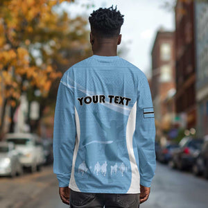 Personalized Botswana Athletics Long Sleeve Shirt Go Champions - African Pride