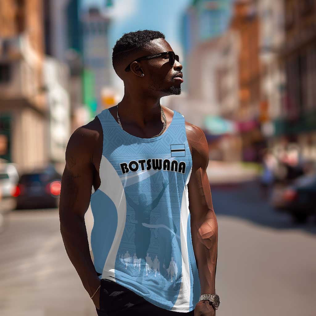 Personalized Botswana Athletics Men Tank Top Go Champions - African Pride