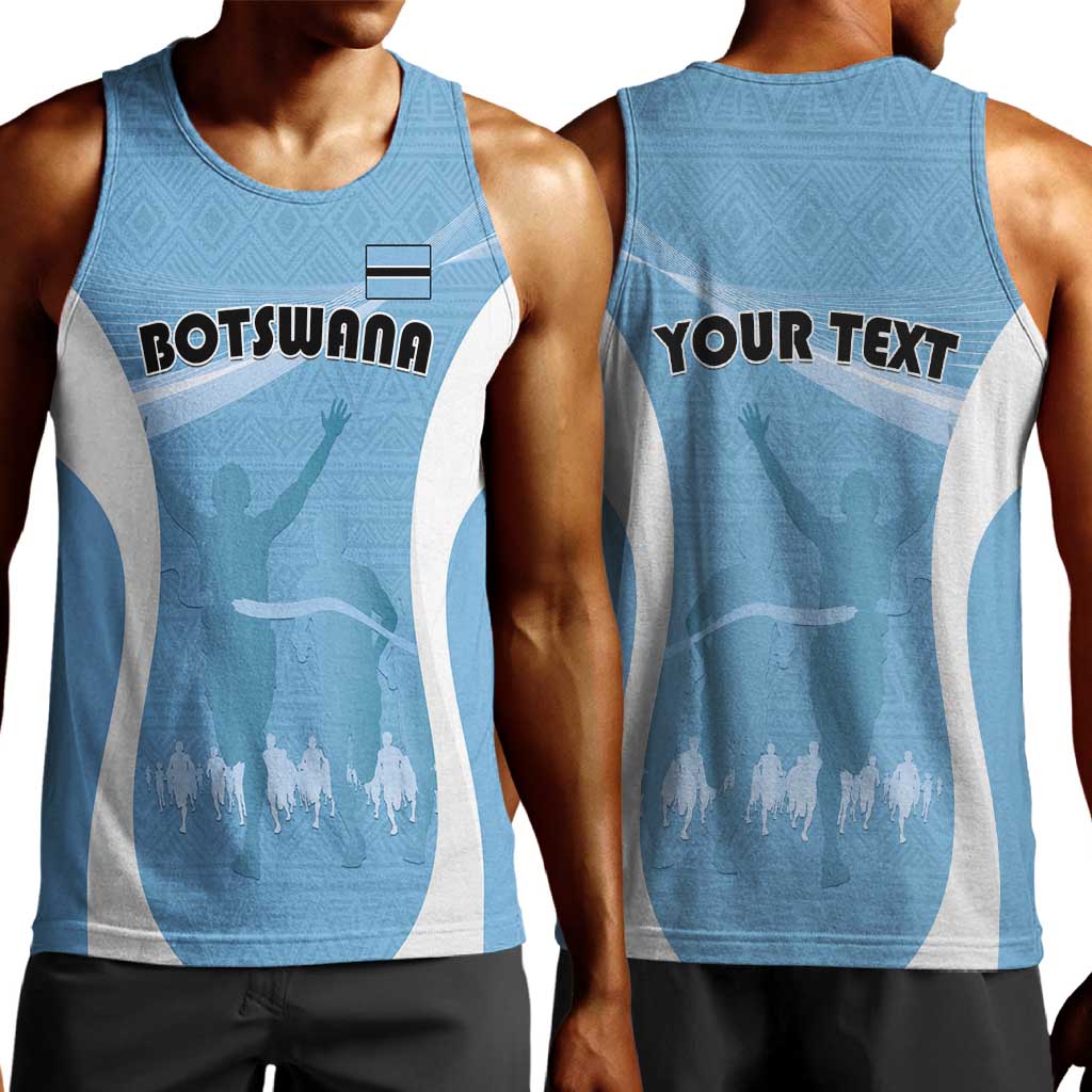 Personalized Botswana Athletics Men Tank Top Go Champions - African Pride