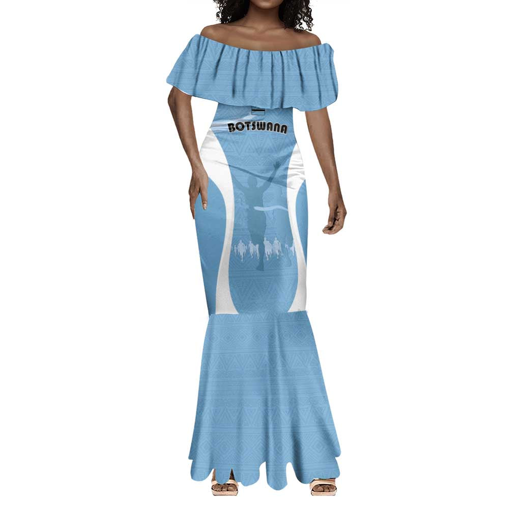 Personalized Botswana Athletics Mermaid Dress Go Champions - African Pride