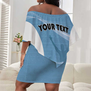Personalized Botswana Athletics Off Shoulder Short Dress Go Champions - African Pride
