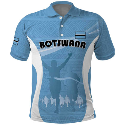 Personalized Botswana Athletics Polo Shirt Go Champions - African Pride
